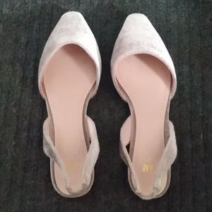 H&M Velvet D'orsay Slingback Flats